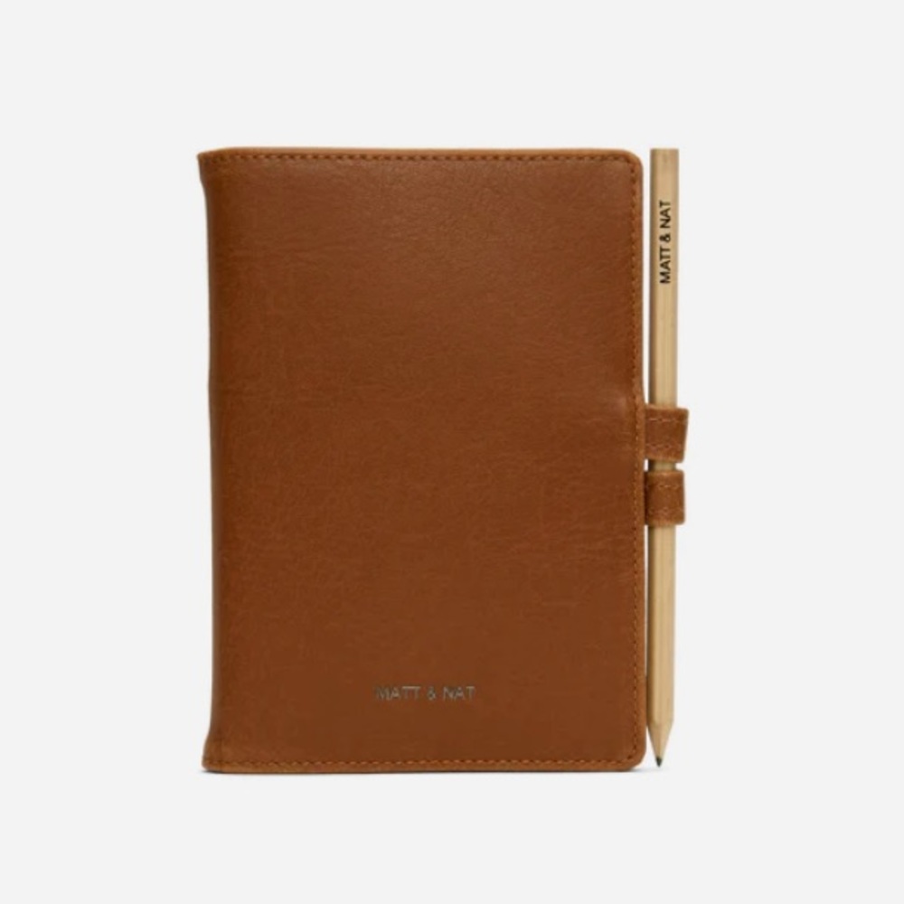 Authentic Matt & Nat notebook pad pencil in tan